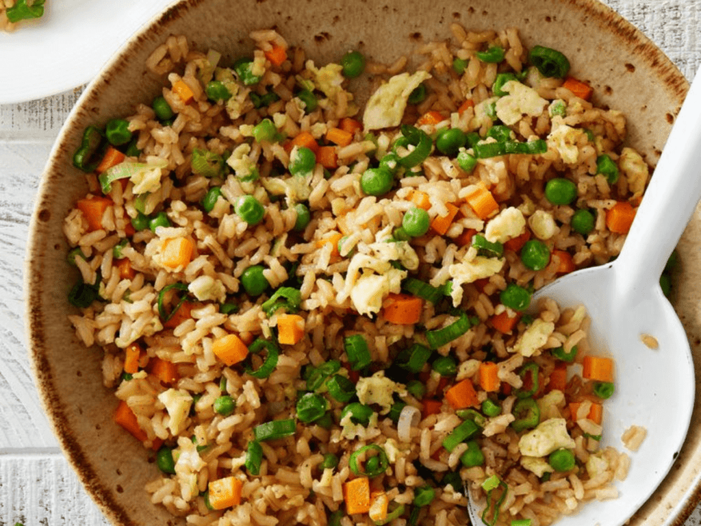 Healthy recipes for dinner : Air Fryer Fried Brown Rice Recipe